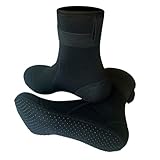 Neopren Socken, 5MM Neoprensocken Herren Damen, Neoprenschuhe Wassersocken Thermosocken Taucherschuhe, Schnorcheln, Schwimmen, Surfen (DE/NL/SE/PL, Alphanumerisch, L, Regular, Regular, Schwarz)