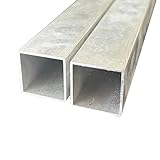RINGGLO 2 Stück 6063 Aluminium-Vierkantrohr, Metallrohr, 500 Mm, Geschmiedetes Aluminium, Hohlmetall, Wandstärke 1 Mm, Für DIY-Bastelmodelle,500x15x15x1mm