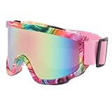 Skibrille, Anti-Beschlag, staubdicht, UV-Schutz, polarisiert, für Herren und Damen, Outdoor, Snowboard, Motorrad, D