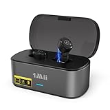 1Mii Funkkopfhörer für Fernseher, Kabellose TV-Ohrhörer mit Transmitter & Ohrhörer Ladestation für Senioren, 2,4 G Niedrige Latenz, Plug und Play, für TV mit optischen, AUX, Cinch Anschlüssen -E3Pro