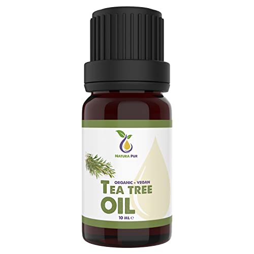 Teebaumöl BIO 10ml - 100% naturreines ätherisches Öl aus Australien, vegan - zur Anwendung auf unreiner Haut, Hautentzündungen, Anti Pickel, Akne, Warzen und Pilzen - Diffuser Öl