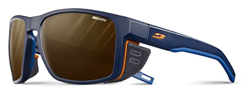 Julbo Unisex Shield Sonnenbrille, Bleu/Bleu/Orange, One Size