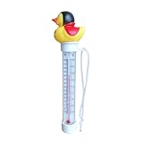 Schwimmender Pool-Temperaturmesser, Enten-Temperaturmessgerät für den Außenbereich, Messgerät mit Schnur für Pool, Wassertank, Teich, Eisbad, Badewanne, Spa, Badewanne,