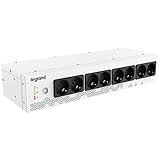 Legrand, 19' Rack PDU mit integr. USV-Anlage, 800VA - 480W, 1-phasig 230V mit 8 facher Schuko Steckdosenleiste für 19-Zoll Racks / Netzverteilerschränken, Überbrückungszeit bis max. 15 Minuten, 310332