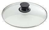ELO Glasdeckel mit Edelstahlrand und Kunststoffknopf, Glas, Transparent, 16 cm