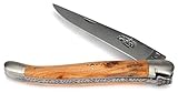 Forge De Laguiole Taschenmesser - Griff 12 cm - Wacholder - Backen und Klinge 10 cm matt - Messer Frankreich