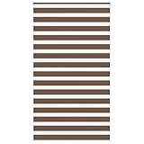 Zebrarollo mit Montagezubehör, Doppelrollo klemmfix für Klassenzimmer, Arbeitszimmer, Sonnenschutz, pflegeleicht, Braun Polyester 125x230 cm