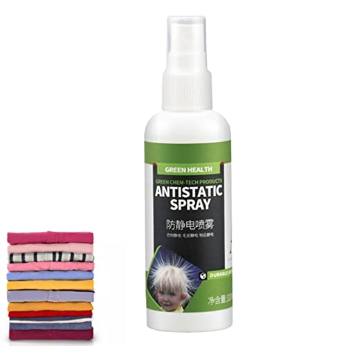 5 Pcs Antistatik-Spray für Bekleidung - 100ml Static Guard Spray Reise-Größe | Anti-Knet-Spray, natürlicher elektrostatischer Haft-Entferner, Generic