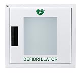 MedX5 Universal Defibrillator Metallwandkasten für Innenbereiche mit Defi-Standortschild, abschließbar