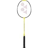 YONEX Nanofare 1000 Play Badmintonschläger | 4U 5G | Blitzgelb | Smash Speed | Medium Steif | Aero-Rahmen | explosives Sonic Flare System | Kopflicht | entwickelt von Japan