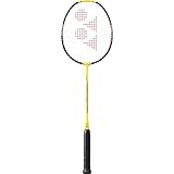 YONEX Nanofare 1000 Play Badmintonschläger | 4U 5G | Blitzgelb | Smash Speed | Medium Steif | Aero-Rahmen | explosives Sonic Flare System | Kopflicht | entwickelt von Japan