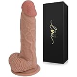 19.5CM Dildo - Silikon Dildos Realistischer Penis mit Starker Saugnäpfe XXL Dildo Stimulate G-Punkt Anal Dildo Analdildo Anal Plug Sex Toy Erotisches Sexspielzeug für Frauen Männer Couples Adults