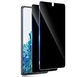 TUTUO Sichtschutz Schutzfolie für Samsung Galaxy S20 FE für Panzerglas, 2 Stück Antispy Panzer Schutz Glas, 9H Härte Anti-Spähen Privacy Folie, Anti-Kratzer Schutzglas - Schwarz