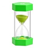 Vesaneae Sanduhren für Kinder, Sanduhr Grün, Sanduhr 5 Minuten, Sanduhr Zähneputzen Kinder, Toiletten Timer, Glas Timer, Timer Sanduhr, Spiel Requisiten Sanduhr-Timer, KÜChentimer, Uhr Sanduhr