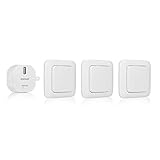 Smartwares Home Automation Set Plug & Connect Funkstecker - für das Schlafzimmer - 3 Einzelschalter und 1 Unterputzmodul SH4-99567
