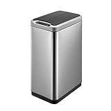 EKO Phantom 30L Mülleimer mit Sensor, Automatischer Mülleimer für Küche und Büro, Abfalleimer mit Bewegungssensor, Soft-Close Deckel, Fingerabdruckresistent, Edelstahl matt