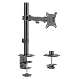 Maclean MC-572N Monitorhalterung 17-32' Tischhalterung, Höhenverstellbar, Schwenkbar Neigbar Drehbar VESA 75x75 100x100, Monitorarm mit Gelenk Belastung bis 9kg