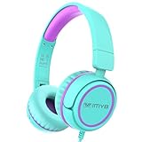 IMYB Kinder kopfhörer, Kopfhörer für Kinder mit Kabel, faltbar, Stereo Sound, Sichere Lautstärkebegrenzung, 3,5 mm Jack, Over Ear Kinderkopfhörer für Schule, Junge, Mädchen, Tablet, PC, Grün
