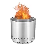 ACAGALA Rauchfreie Feuerstellen für den Außenbereich, runde, große Feuerstelle zum Holzbefeuern, ideal für 4–6 Personen, Camping, Terrasse, Grillabende und Zusammenkünfte, rauchfreie Feuerstelle