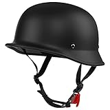 Halbhelme Motorradhelm, Halbschalenhelm Mit ECE Genehmigt Brain-Cap Halbschale Roller-Helm Scooter-Helm Chopper Helm Jet-Helm Moped Helm Retro FüR Erwachsene Herren Damen 55cm~62cm