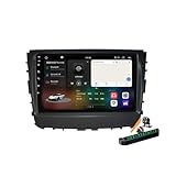 YLOXFW M6 pro Plus 2, Autoradio Android 14.0 Navi 2 DIN Stereo für Rexton 2019 Sat GPS Navigation 9 Zoll Cartablet DVD Multimedia Player FM BT Receiver mit Carplay 4G 5G WiFi DSP SWC