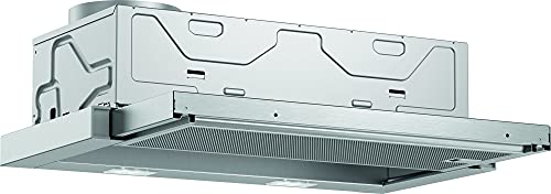 Bosch DFL063W56 Serie 2 Flachschirmhaube, 60 cm breit, Um- & Abluft, Made in Germany, LED-Beleuchtung gleichmäßige Ausleuchtung, Wippenschalter,2 Leistungsstufen,Metallfettfilter spülmaschinengeeignet