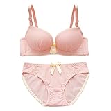 Dessous Set Reizwäsche für Damen mit Strapsen und Babydoll Design Elegante Sexy Unterwäsche BH und Slip Set für Frauen