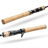 HANDING Magic L Spinnrute Bass Angelrute 24T+30T Faser Carbon Spinnrute & Casting Rod 2pcs Angelrute mit Fuji O+A Guides Crappie Rute für Süßwasser & Salzwasser Angelruten