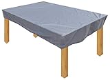 KaufPirat Premium Abdeckplane 180x90x15 cm Gartenmöbel Gartentisch Hülle Abdeckung Haube Schutzhülle Abdeckhaube 6.000 mm Wasserbeständigkeit Anthrazit