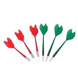 3 Stück/Set Soft-Dartpfeile ca. 13,5 cm, Blau, Grün, Rot, vierteilige Montage, Flügelschaft, Aurora Flig Standard