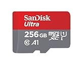 SanDisk Ultra microSDXC UHS-I memory card 256 GB+adapter (for Android smartphones and tablets and MIL cameras, A1, C10, U1, 120 MB/s transfer)