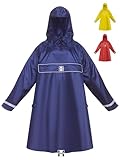 HOCK Premium „E-Bike Poncho“, Regenponcho mit Ärmel für Fahrrad und E-Bike, für Helme geeignet - Regencape 100,0% wasserdicht, Fahrradponcho für Herren & Damen, Blau (Marine)
