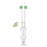 WLAN-Repeater für den Außenbereich, leistungsstark, mit WLAN-Antenne, Lange Reichweite – Verstärker Wavlink N300 2,4 G – Outdoor Poe Repeater WiFi Outdoor – ideal für große Räume