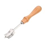 Cabilock Brotmesser mit Buchenholzgriff Professioneller Edelstahl Brotschneider für Selbstgebackenes Brot Teigschneidewerkzeug für Brotritzen und Kuchenformen Komfortabler Griff für Hobby