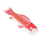 NULYLU Karpfenform Fahnen Japanische Drachenbootfest Banner Dekorative Flagge für Gartenpartys Rot