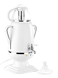 PEARL Samovar: Samowar-Teebereiter mit Glas-Teekanne, 2.300 Watt, 3,5 und 0,5 Liter (Teekanne mit Warmhaltefunktion, Semaver, wie funktioniert Ein)