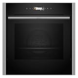 NEFF B54CR31N0, N70, Einbau-Backofen, Integrierbarer Backofen 60 x 60cm, Made in Germany, Slide&Hide, Full Touch TFT-Display, Automatikprogramme, Soft Open & Close, Edelstahl