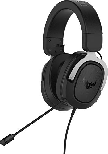 ASUS TUF Gaming H3 Headset (kabelgebunden, virtueller 7.1-Surround-Sound, geeignet für für PC, PS4, Xbox One und Nintendo Switch) schwarz / silber