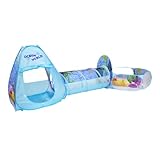 VANZACK Faltbares Kinderzelt Set mit Unterwasserwelt und Krabbeltunnel für Jungen und Mädchen Spaß und Kreativität im Indoor und Outdoor Spielbereich