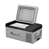 Alpicool EC20 20L Kompressor Kühlbox 12v Mini Kühlschrank Elektrische Camping-Gefrierbox Klein Tragbare für Auto, Lkw, Boot, RV mit USB Anschluss,-20℃-20℃,Wiederaufladbar(Batterie nicht enthalten)