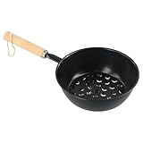 CWOQOCW Rapidfire Anzünder für Holzkohle mit Holzgriff, Grill, Feuerstarter, Korb, Beleuchtung, Outdoor-Grill, Kochzubehör