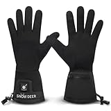 SNOW DEER beheizbare Handschuhe Liner für Herren Damen,7.4V 2200MAH Wiederaufladbarem Akku Wärmende Handschuhe Handwärmer für Schnee Skifahren Angeln Reiten Radfahren Camping Motorradfahren