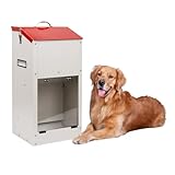 Verzinkte Automatische Hundefutterspender für Große Hunde, 11KG Outdoor Haustiere Futterspender Schwerkraft Futterspender