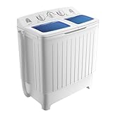 GOPLUS Mini Waschmaschine 5KG, Waschmaschine mit Schleuder & Timer, Camping Waschmaschine, Reisewaschmaschine Toplader, 450W, für kleine Wohnungen