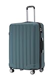 BEIBYE TSA-Schloß 2080 Gepäck Zwillingsrollen Reisekoffer Koffer Trolley Hartschale Dehnungsfuge (Dunkelgreen, L)