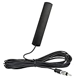 Bingfu Autoradio Antenne FM Scheibenantenne Universal FM Auto Antenne Patch Windschutzscheiben Paste mit Din Stecker 3M Verlängerungskabel für Fahrzeug Auto LKW SUV Radio Stereo Empfänger Tuner