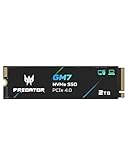 acer Predator GM7 2TB M.2 NVMe SSD PCIe 4.0 - Lesegeschwindigkeit bis zu 7400 MB/s - TLC NAND Flash -Professionelle Gaming Interne Festplatte für PC, Laptop & PS5