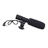Homoyoyo 1 Stück Mikrofon für Kamera spiegereflexkamera Aufnahme mikrofon Hot Shoe Microphone Filmmaking Microphone Camcorder Interviewmikrofon für die Kamera Mikrofon für Filmemachen Black
