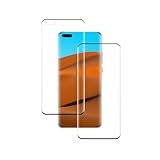 FOXZKISS für Panzerglas Huawei P40 Pro Schutzfolie, 2 Stück 9H Härte für Huawei P40 Pro Panzerfolie, Displayschutzfolie, Schutzglas