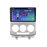 Android 12 Autoradio für Mazda 5 2005-2010, 9 Zoll Touchscreen mit GPS-Navigation, kabellose Halterung, Carplay, Android Auto/HiFi/WiFi/GPS/RDS/DSP/SWC + Rückfahrkamera (M100S – 4 Core 1+16G WiFi)